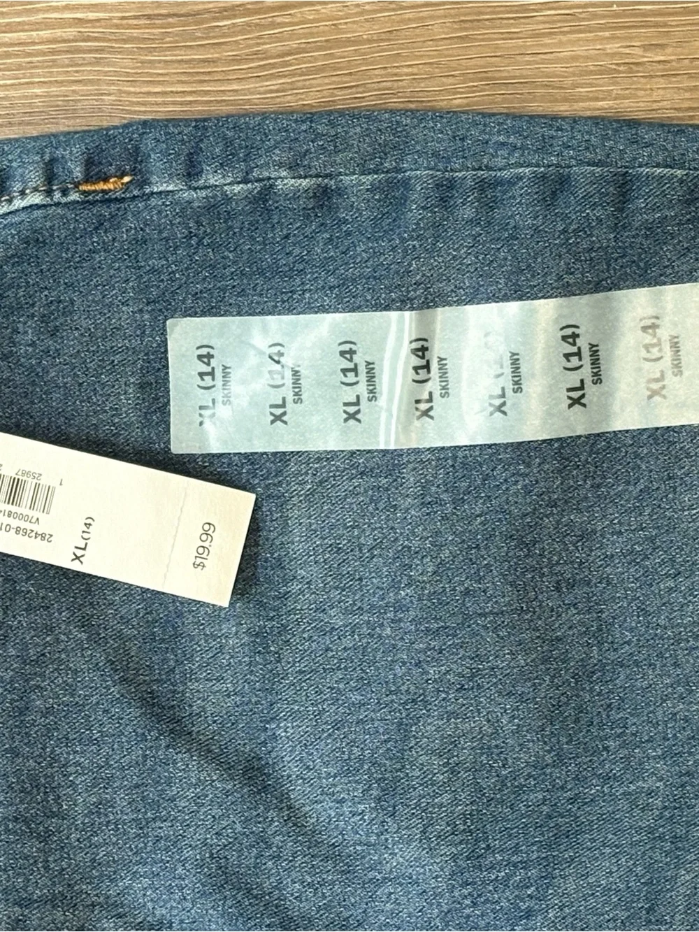 NWT Old Navy Girls Skinny Built-In Tough Pull-On Jeans XL 14